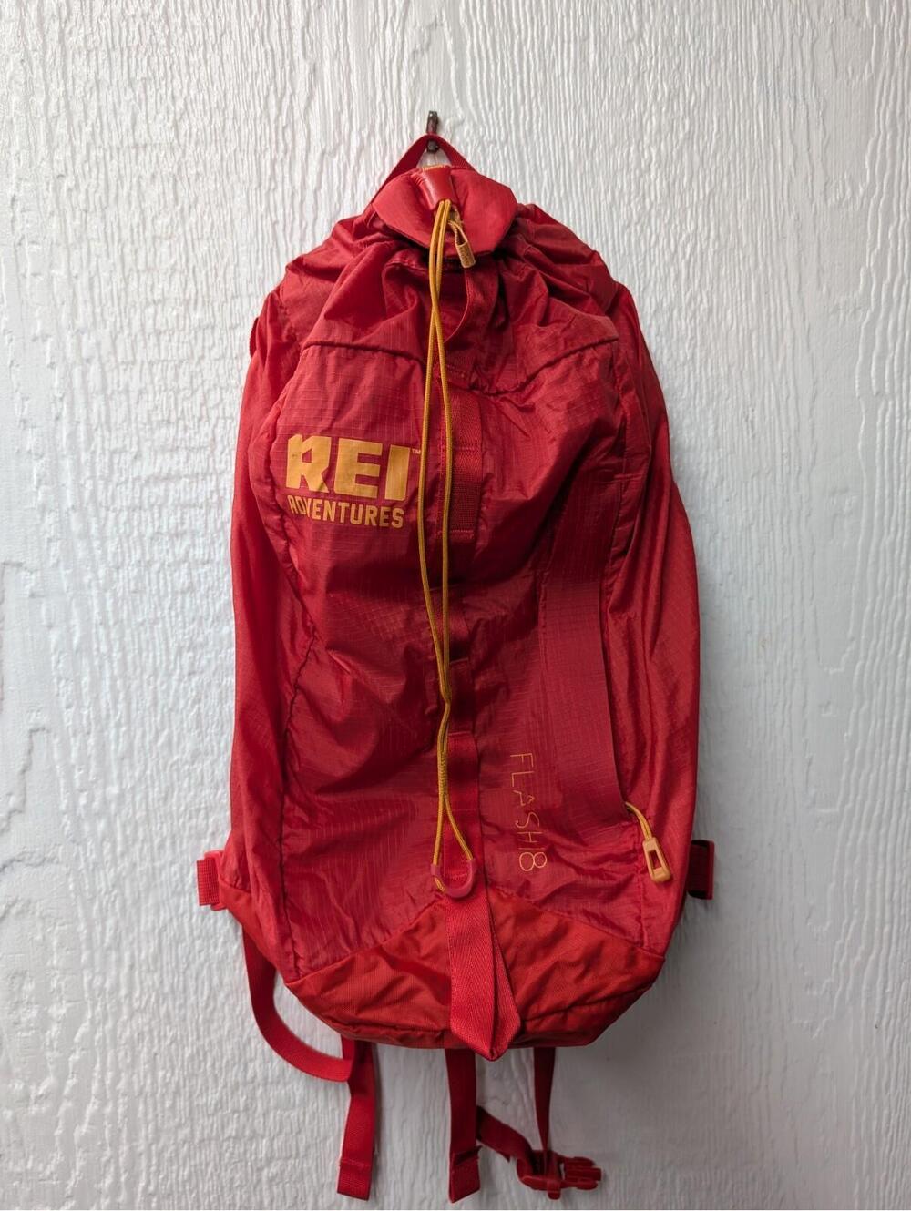 REI Flash 18 Backpack Red Nylon Lightweight Hiking Daypack One Size Travel